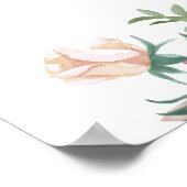 Floral elegant 90th birthday party welcome  ポスター (角)