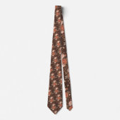 Floral Elegant Bee Pattern Custom Necktie ネクタイ (正面)