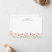 Floral Elegant Chic Note Card ノートカード (正面/裏面インサイチュ)