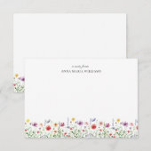 Floral Elegant Chic Note Card ノートカード (正面/裏面)