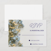 Floral Elegant Classic Wedding RSVP (正面/裏面)