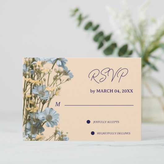 Floral Elegant Classic Wedding RSVP (スタンド正面)