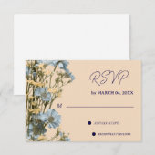 Floral Elegant Classic Wedding RSVP (正面/裏面)