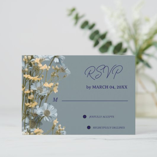 Floral Elegant Classic Wedding RSVP (スタンド正面)