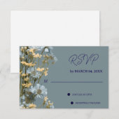 Floral Elegant Classic Wedding RSVP (正面/裏面)