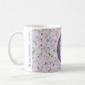 Floral Elegant Classy Monogram G lilac w/phrase コーヒーマグカップ (左)