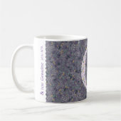 Floral Elegant Classy Monogram G purple w/phrase コーヒーマグカップ (左)