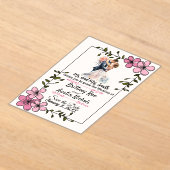 Floral Elegant Couple Wedding Invitation アクリル招待状 (レイダウン)