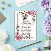 Floral Elegant Couple Wedding Invitation アクリル招待状 (インサイチュ (ウェディング))