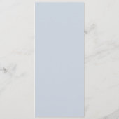 Floral Elegant Dusty Blue White Wedding Crest Menu メニュー (裏面)