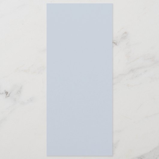 Floral Elegant Dusty Blue White Wedding Crest Menu メニュー (裏面)