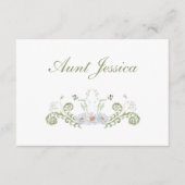 Floral Elegant Flat Place Card (正面)