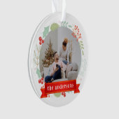 Floral Elegant Our First Christmas as Mr & Mrs オーナメント (正面)