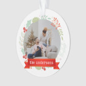 Floral Elegant Our First Christmas as Mr & Mrs オーナメント (正面)