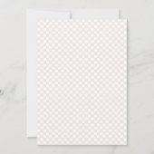 Floral Elegant Pink Hydrangea Plaid Baby Shower 招待状 (裏面)