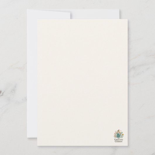 Floral Elegant Simple Botanical Wedding 招待状 (裏面)