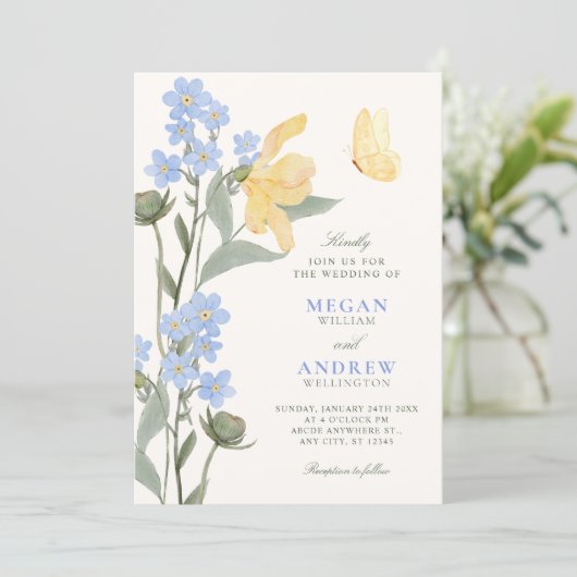 Floral elegant wedding 招待状 (スタンド正面)