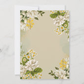 Floral Elegant Wedding Invitation | White & Gold 招待状 (裏面)