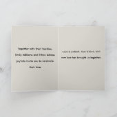 Floral Elegant Wedding Invitation with Couples. カード (内部)