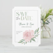 Floral Elegant Wedding Save The Date Card セーブザデート (スタンド正面)