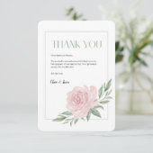 Floral Elegant Wedding Thank You Card サンキューカード (スタンド正面)