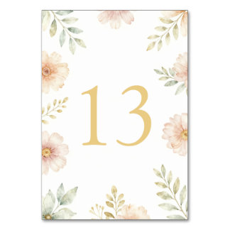 Floral elegant weeding table number テーブルナンバー