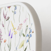 Floral Elegant Wildflowers Botanical Pattern ピックルボールラケット (左詳細)