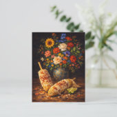Floral Elote Still Life Art Postcard ポストカード (スタンド正面)