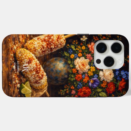 Floral Elote Still Life | Monogram Case-Mate iPhoneケース (裏面 (横))