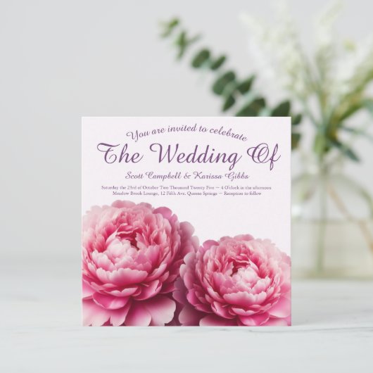 Floral Embrace Wedding Invitation 招待状 (スタンド正面)