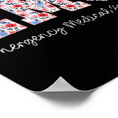 Floral Ems Emergency Medical Services Emt Wildflow ポスター (角)