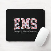 Floral Ems Emergency Medical Services Emt Wildflow マウスパッド (マウス)