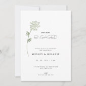 Floral Engagement Party Invitation - Minimalist 招待状 (正面)