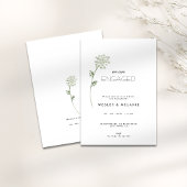 Floral Engagement Party Invitation - Minimalist 招待状