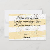 Floral Ephemera vibrant color pink art サンキューカード (裏面)