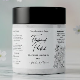 Floral Essential Oil Bottle Label ラベル