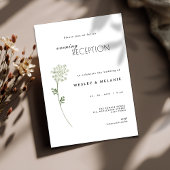 Floral Evening Reception Wedding Invitation 招待状