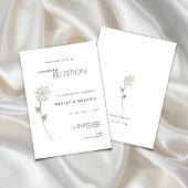 Floral Evening Reception Wedding Invitation 招待状