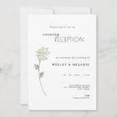 Floral Evening Reception Wedding Invitation 招待状 (正面)