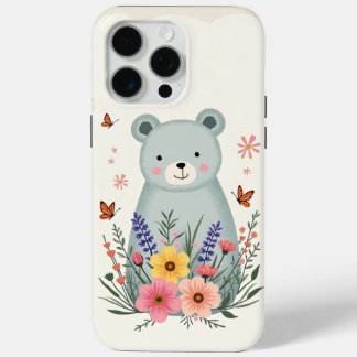 Floral Fable Bear Phone Case iPhone 15 Pro Maxケース