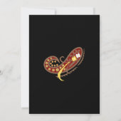 Floral Fabric Pattern – Paisley Clip Art Poster セーブザデート (裏面)