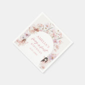 Floral Fairy Birthday Napkins スタンダードカクテルナプキン (角)