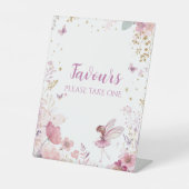 Floral Fairy First Birthday Party Favours  台座サイン (正面)