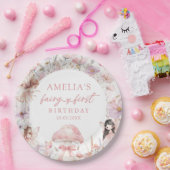 Floral Fairy First Birthday Party Paper Plates ペーパープレート (パーティー)
