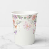 Floral Fairy First Birthday Personalised Paper Cup 紙コップ (裏面)