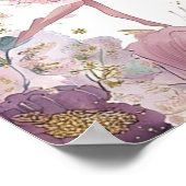 Floral Fairy First Birthday Personalised Welcome ポスター (角)