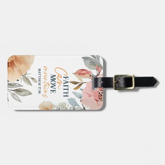 Floral Faith Can Move Mountains ラゲッジタグ (正面横)