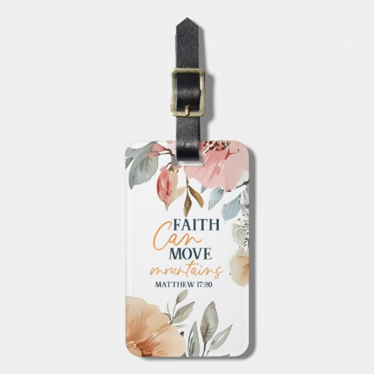 Floral Faith Can Move Mountains ラゲッジタグ (正面縦)