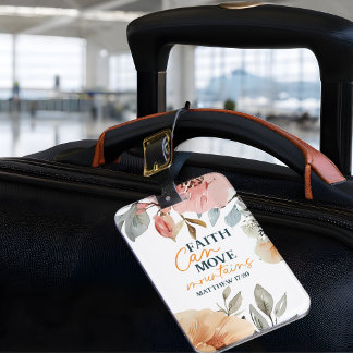 Floral Faith Can Move Mountains ラゲッジタグ