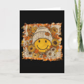 Floral Fall Smile Face Shirt  カード (正面)